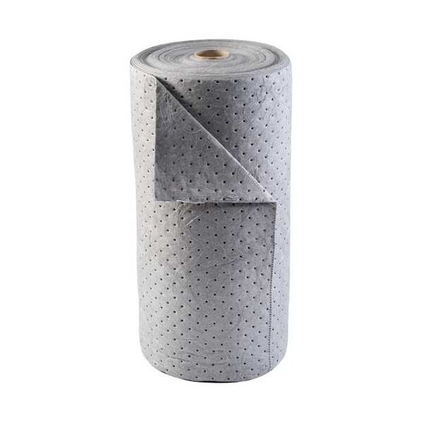 Sorbent Roll, 38 gal, 30 in x 150 ft, Universal, Gray, Polypropylene
