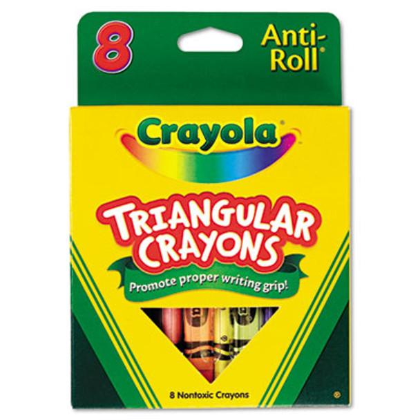 Crayola® CRAYON,TRIANGLR, 8/BX,AST 52-4008