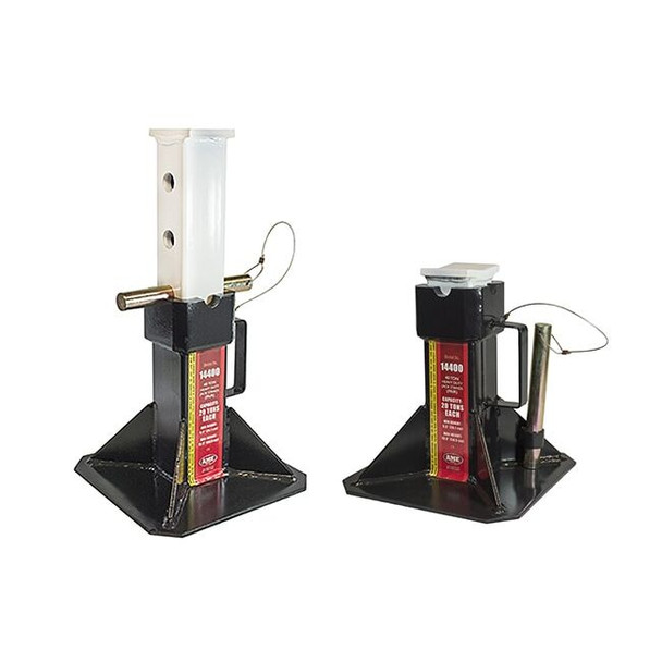 ack Stand, 40 ton Load Capacity Pair, 19 7/8 in Max Extended Ht, 1 PR