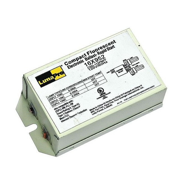 Manufacturer Varies CFL Ballast, Electronic, 13W, 120V (Formerly LumaPro) 16X952