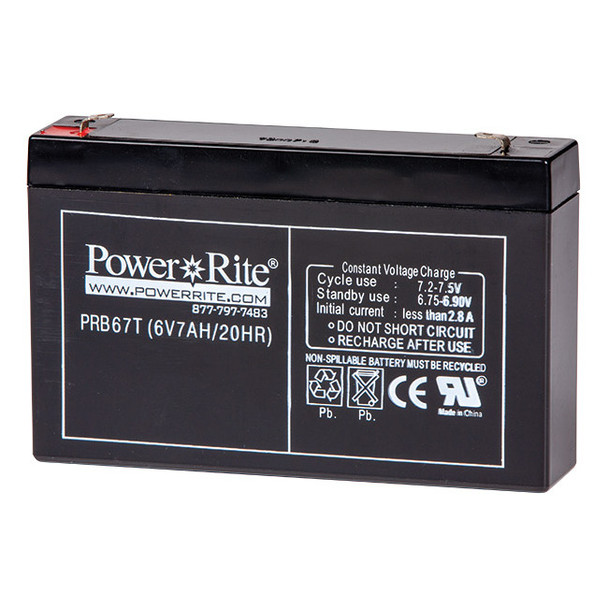 Power Rite® Battery, 6V, 7 Ah, 1/Each
