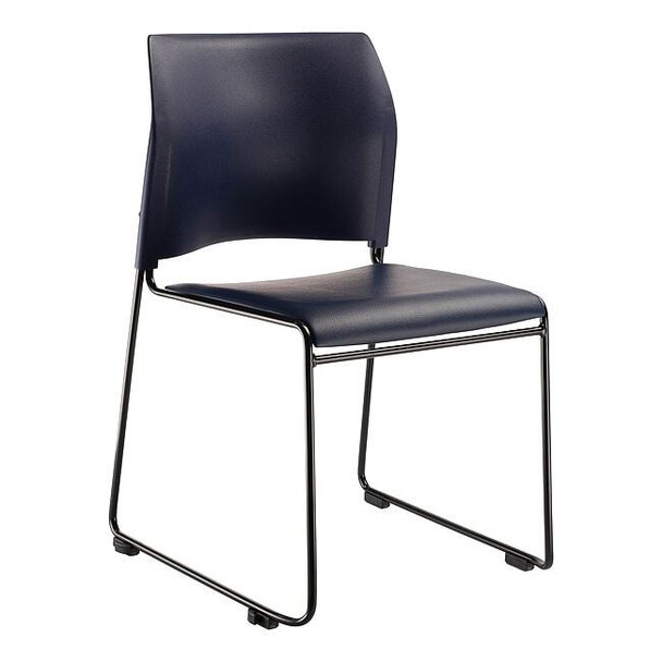 National Public Seating Stacking Chair,Vinyl,30-3/4in H,Black 8704-10-04
