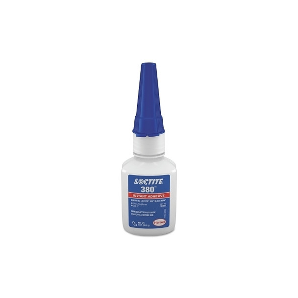 380™ Black Max® Instant Adhesive, Toughened, 1 oz, Bottle, Black