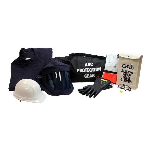 Chicago Protective Apparel Arc Flash Jacket and Bib Kit,Navy,3XL AG-43-3XL