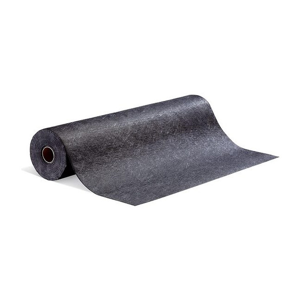 Sorbent Roll, 10 gal, 48 in x 100 ft, Universal, Black, Polypropylene