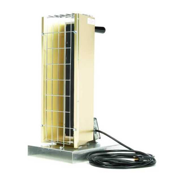 Electric Infrared Heater, 1 Phase, Aluminum, 4948 BtuH, 120V AC 1450 W