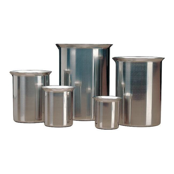 Beaker, Stainless Steel, Low Form, 1,200 mL / 40.6 oz Capacity