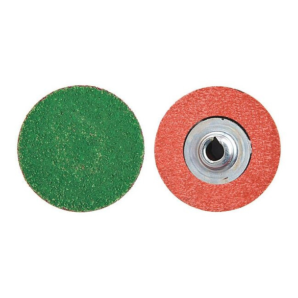 Norton Abrasives Quick Change Disc, ZircAlO, 2in, 120G, PK100 08834167071