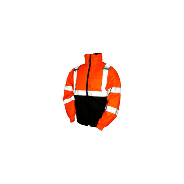 Tingley J26119 Bomber II Hooded Jacket Fluorescent Orange/Red/Black Large