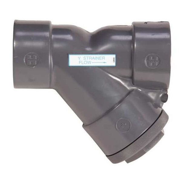 Hayward Flow Control Y Strainer, 1-1/2" Pipe, Threaded, PVC, 150 psi YS10150T