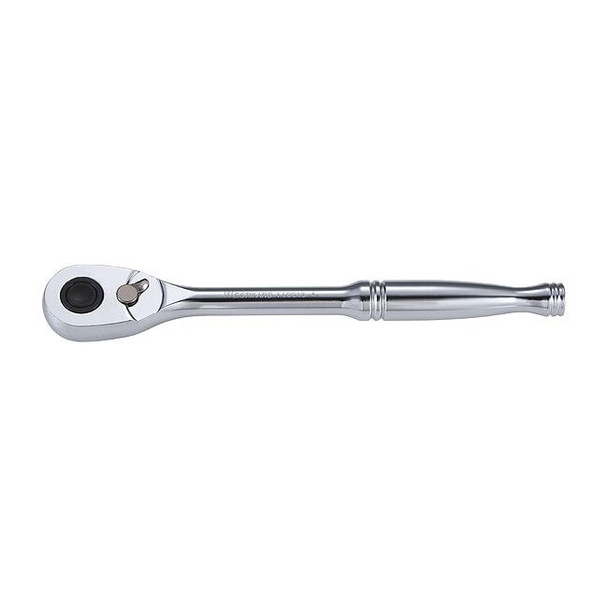3/8" Drive 84 Geared Teeth Pear Head Style Hand Ratchet, 8-1/2" L, Chrome Finish