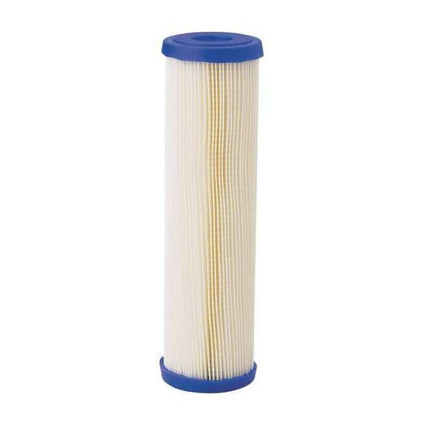 Pleated Filter Cartridge, 10 gpm, 20 Micron, 2-7/8" O.D., 9 3/4 in H