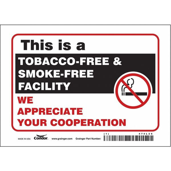 Safety Sign, 5 in H, 7 in W, Vinyl, Horizontal Rectangle, English, 474L26