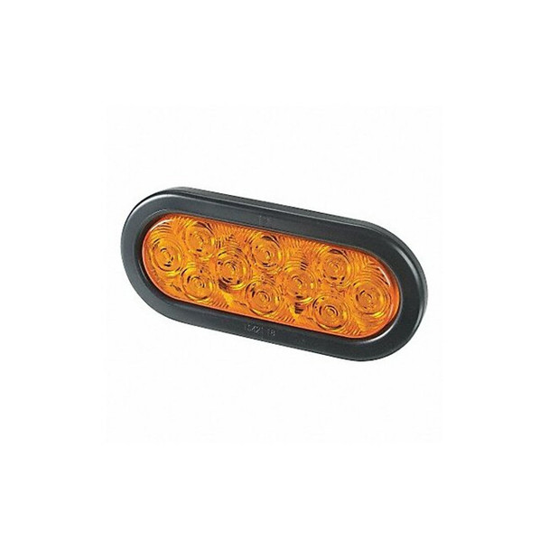 Federal Signal Flashing LED Light, LED, Amber, 6-13/32in L 607101-02SB
