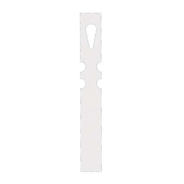 Blank Tag, Coated Paper, 7 1/2 in H x 1 in W, White, Rectangle, 1000 PK