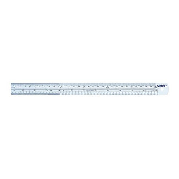 Insize Steel Rule,SS,12" L,Unfinished,31/32" W 7110-300