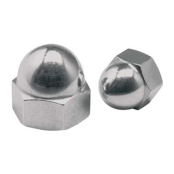 Standard Crown Cap Nut, 5/8"-18, 316 Stainless Steel, Plain, 1 in H