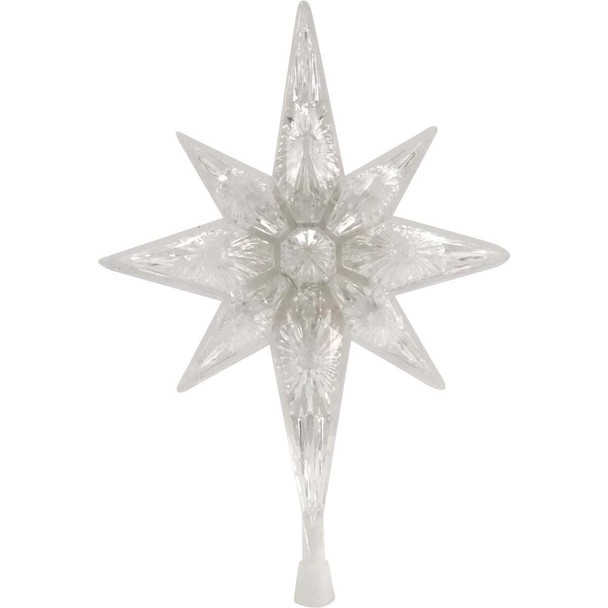 Alpine Transparent LED 11 In. Star Christmas Tree Topper COR212WT-TM