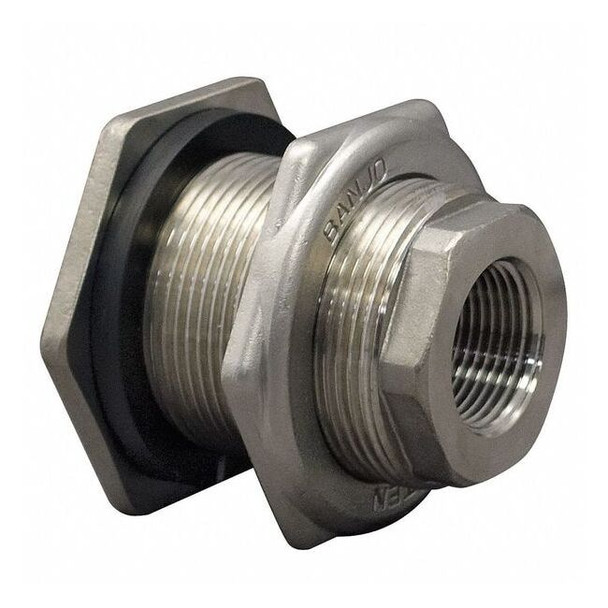 Banjo 1-1/2" FNPT 316 SS Bulkhead Tank Fitting TF150SS