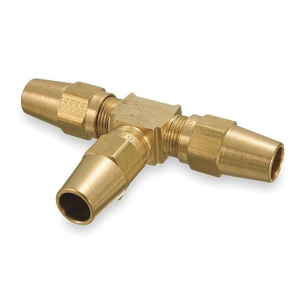 Weatherhead Tee,Brass,Comp3/8",Comp3/8",Comp3/8" 1364X6