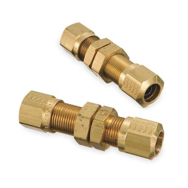 Weatherhead Strt, Brass, Comp. 1/4 in, Comp. 3/8 in 1474X4