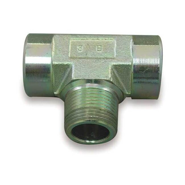 Eaton Aeroquip Adpt, MNPT-FNPT, 1/2-14, Tee, 2.46In 2091-8-8S