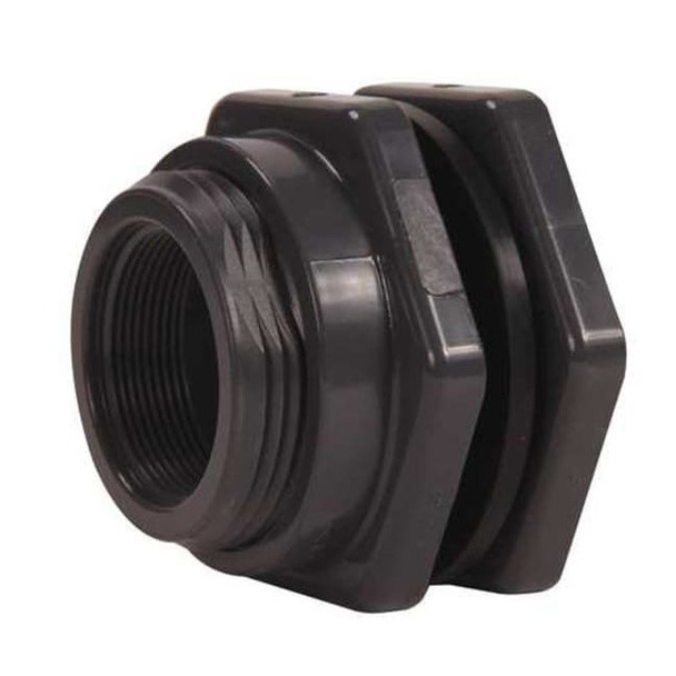 Hayward Flow Control Bulkhead Fitting, 3/4", PVC/FPM, FPT x FPT BFAS1007TFS