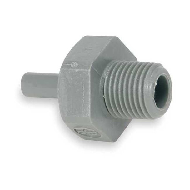 John Guest Push-Fit Adapter Fitting, Acetal, Gray, 10 PK PI050822S-PK10