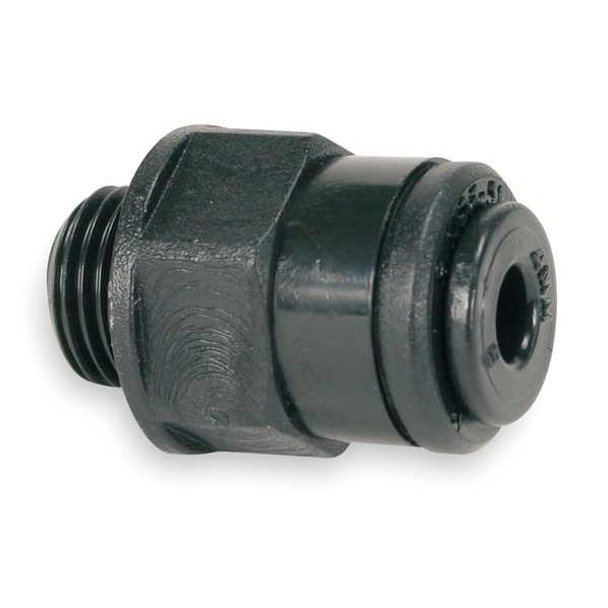 John Guest Adapter,15/32" Tube OD,Black,PK10 PM011214E-PK10