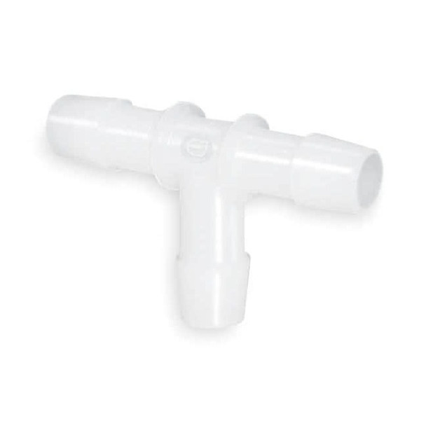 Eldon James Tee, PVDF, Barbed1/8",PK5 T0-2NK