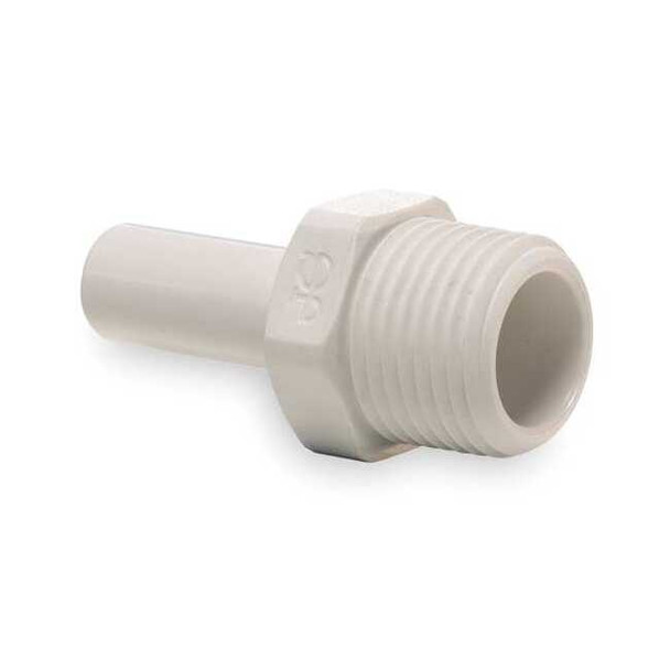 John Guest Push-Fit Adapter Fitting, Polypropylene, White, 10 PK PP050821W-PK10