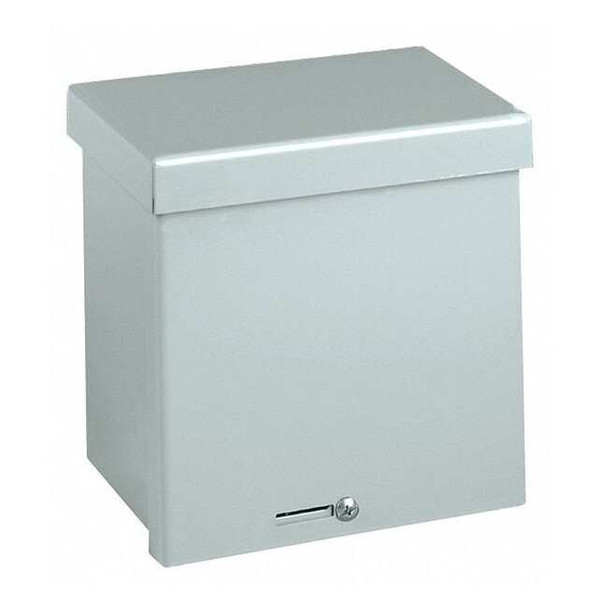 Padlockable Hasp Electrical Enclosures, 8 in H, 4 in D, 8 in W, 3R, Steel