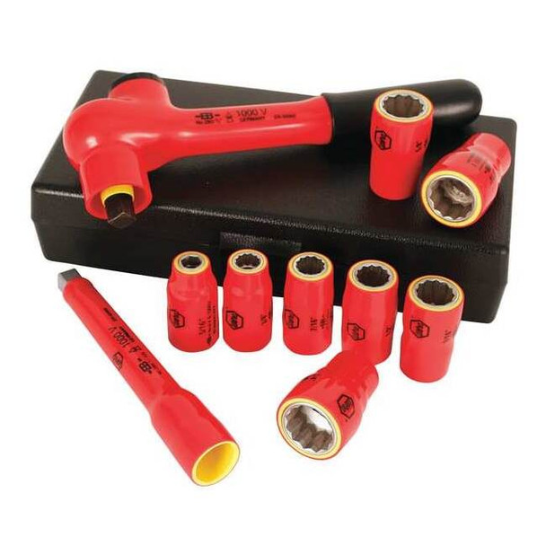 Wiha Insulated Socket Wrench Set,10 pc. 31493