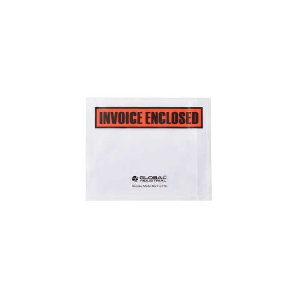 Global Industrial Panel Face Envelopes ""Invoice Enclosed"" 4-1/2""L x 5-1/2""W
