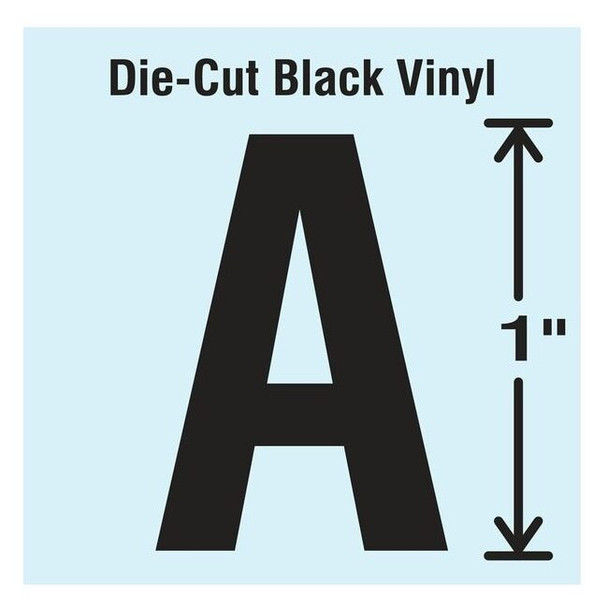 Stranco LetterLabel,Vinyl,1inH,5/8inW,PK10 DBV-1-A-10