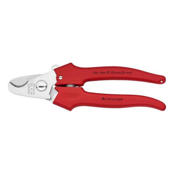 Knipex Cable Shears,6-11/16 In L,3 AWG,Red 95 05 165