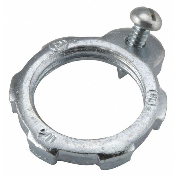 Raco IMC Locknut, 2-1/2 in, Threaded, Steel, Zinc Plated, Gray 1250