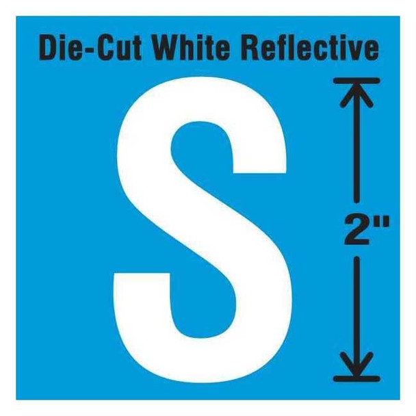 Stranco LetterLabel,Vinyl,2inH,1-1/4inW,PK5 DWR-2-S-5