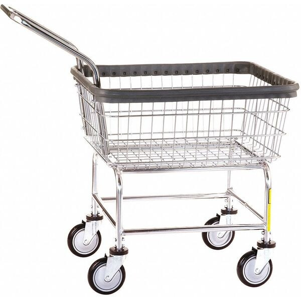 R&b Wire Products Wire Utility Cart with Handle, 2.5 Bushel, Chrome 100CECLCH