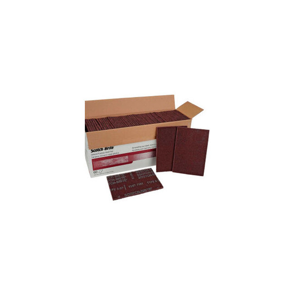 3M Scotch-Briteᴗ General Purpose Hand Pad 6"" x 9"" Alum/Ox VFN Maroon-60