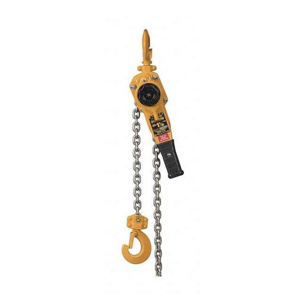 Lever Chain Hoist, 3,000 lb Load Capacity, 10 ft Hoist Lift, 1 in Hook Opening