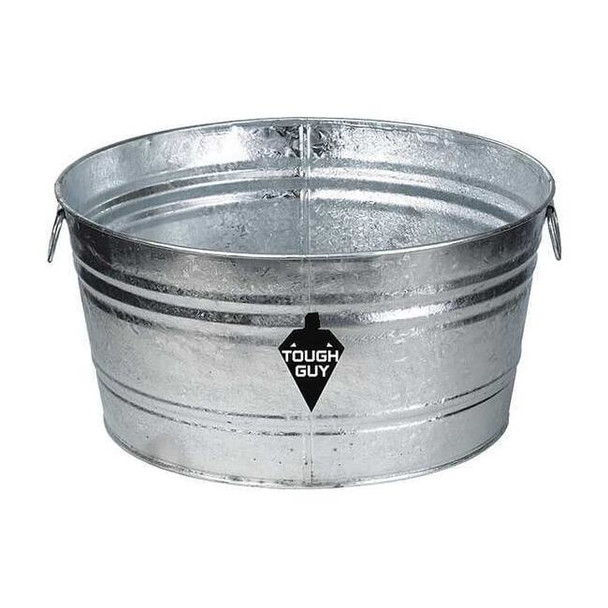 Manufacturer Varies Utility Tub,9 gal.,Silver 0
