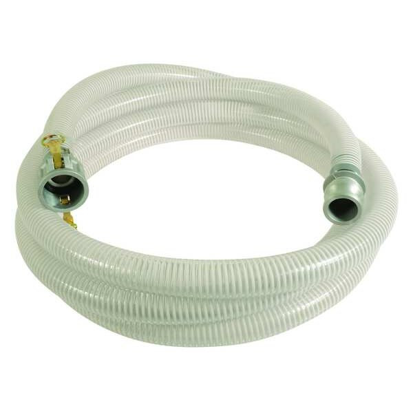 Manufacturer Varies 1" ID x 20 ft PVC Water Suction Hose 90 PSI Clear/WT 45DU39