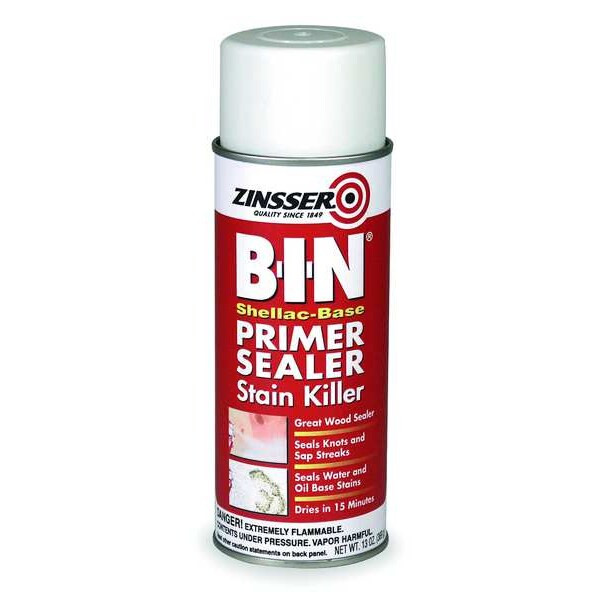 Zinsser Primer/Sealer Stain Killer, White, Solvent, 13 oz 1008