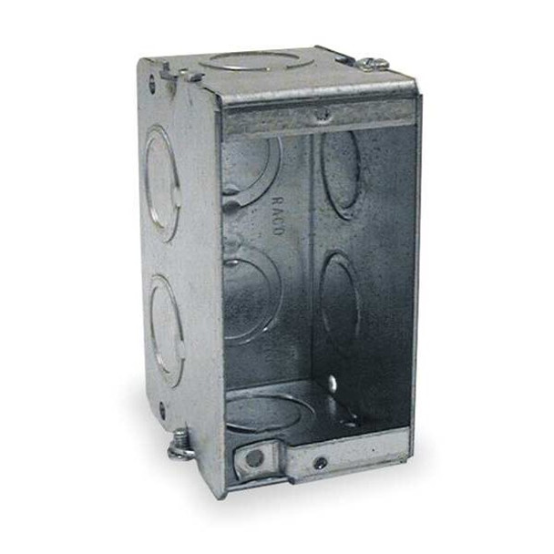Electrical Box, 15.5 cu in, Masonry Box Type, 1 Gang, Steel, Rectangular Shape