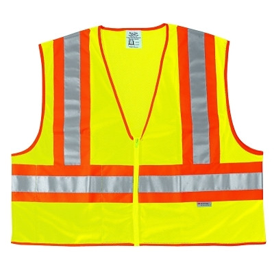 Luminator Class II Safety Vests, Large, Lime