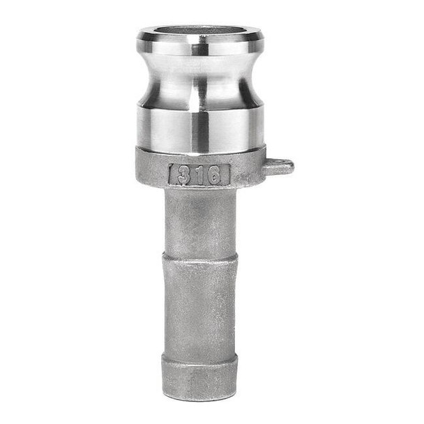 Cam and Groove Fitting, 304SS, E, 1" Adapter x 1" Hose Shank