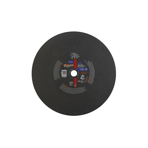 Gemini® Chop Saw Reinforced Chopsaw Wheel, 14 in dia, 7/64 in Thick, 1 in Arbor, Very Coarse