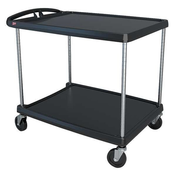 Metro Utility Cart,400 lb. Load Cap.,2 Shelves MY2636-24BL