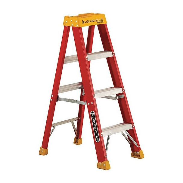 Louisville 4 ft Fiberglass Stepladder, 300 lb Capacity L-3016-04
